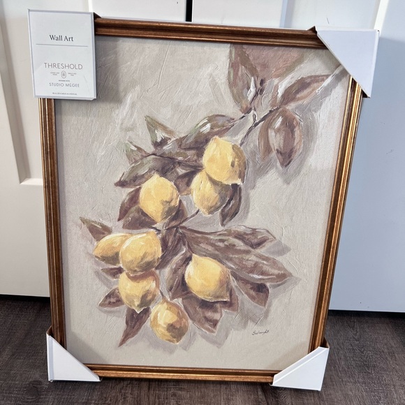 Threshold Other - 2pack!!! Threshold- Sudio McGee vintage style lemons framed Wall Art